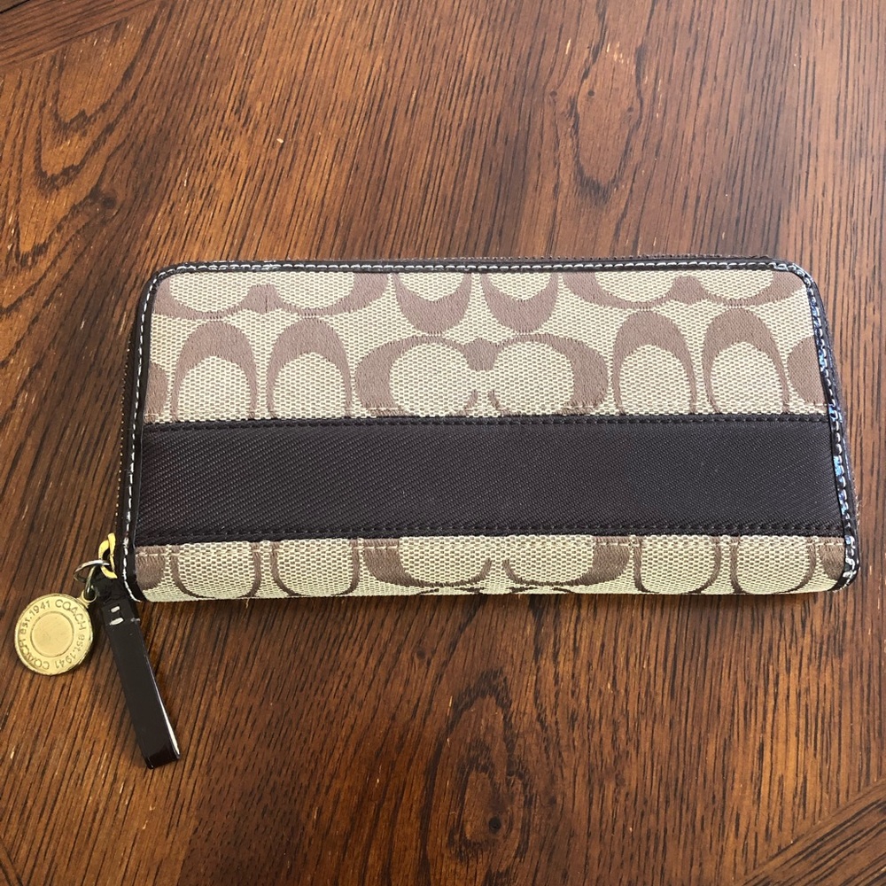 Coach zip around wallet